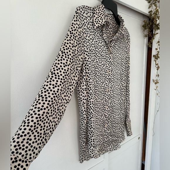 Black & Cream Polka Dot Blouse - Picture 3 of 5
